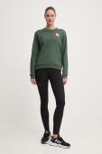 Бавовняна кофта Fjallraven 1960 Logo жіноча колір зелений з аплікацією Бавовняна кофта Fjallraven 1960 Logo жіноча колір зелений з аплікацією