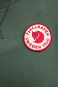 Бавовняна кофта Fjallraven 1960 Logo жіноча колір зелений з аплікацією Бавовняна кофта Fjallraven 1960 Logo жіноча колір зелений з аплікацією