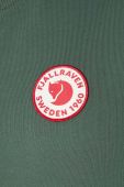 Бавовняна кофта Fjallraven 1960 Logo жіноча колір зелений з аплікацією Бавовняна кофта Fjallraven 1960 Logo жіноча колір зелений з аплікацією