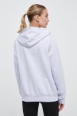 Кофта Reebok жіноча колір фіолетовий з капюшоном з принтом (3553649)