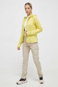 Спортивна кофта Marmot Olden Polartec колір жовтий з капюшоном однотонна