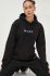 Кофта Nicce жіноча колір чорний з капюшоном з принтом