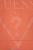 Дитяча кофта Guess колір помаранчевий з капюшоном з принтом