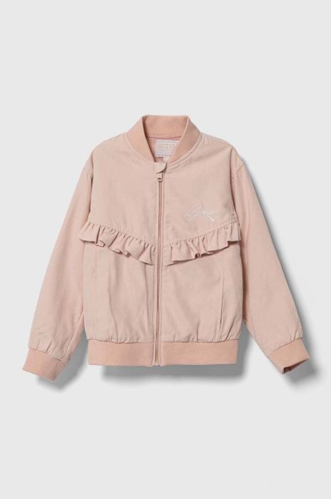Дитяча кофта Guess колір рожевий однотонна (3365747) Дитяча кофта Guess колір рожевий однотонна (3365747)