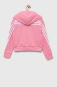 Дитяча кофта adidas колір рожевий з капюшоном з аплікацією (3324564)