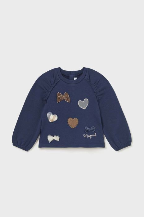 Кофта для немовлят Mayoral колір синій з аплікацією (3418500) Кофта для немовлят Mayoral колір синій з аплікацією (3418500)