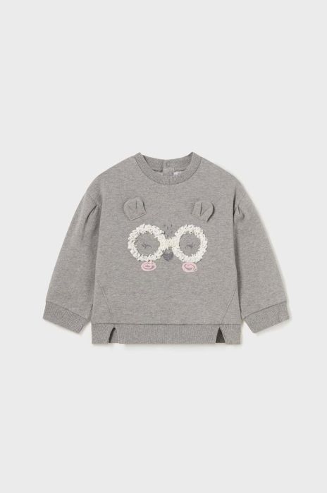 Кофта для немовлят Mayoral колір сірий однотонна Кофта для немовлят Mayoral колір сірий однотонна