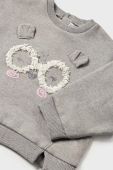 Кофта для немовлят Mayoral колір сірий однотонна Кофта для немовлят Mayoral колір сірий однотонна