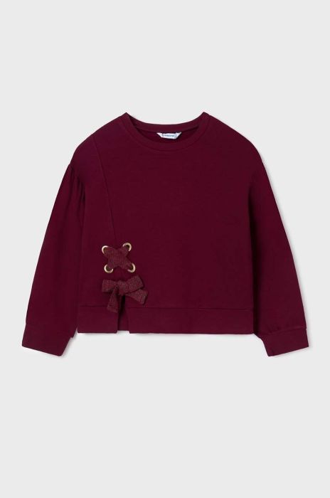 Дитяча кофта Mayoral колір бордовий однотонна (3413841)