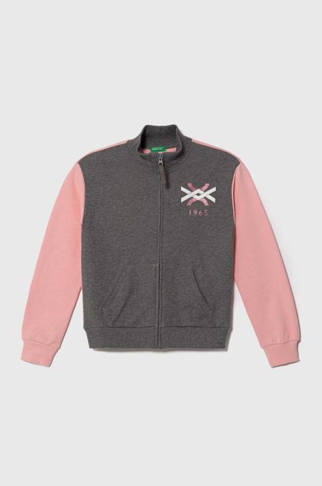 Дитяча бавовняна кофта United Colors of Benetton колір рожевий з принтом (3390291) Дитяча бавовняна кофта United Colors of Benetton колір рожевий з принтом (3390291)