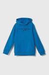 Дитяча бавовняна кофта Tommy Hilfiger з капюшоном з аплікацією колір блакитний (3496131) Дитяча бавовняна кофта Tommy Hilfiger з капюшоном з аплікацією колір блакитний (3496131)