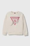 Дитяча бавовняна кофта Guess колір бежевий з аплікацією (3527311)