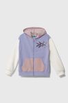 Дитяча кофта United Colors of Benetton колір фіолетовий з капюшоном візерунок (3634253)