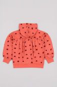 Дитяча бавовняна кофта zippy колір рожевий з капюшоном візерунок Дитяча бавовняна кофта zippy колір рожевий з капюшоном візерунок