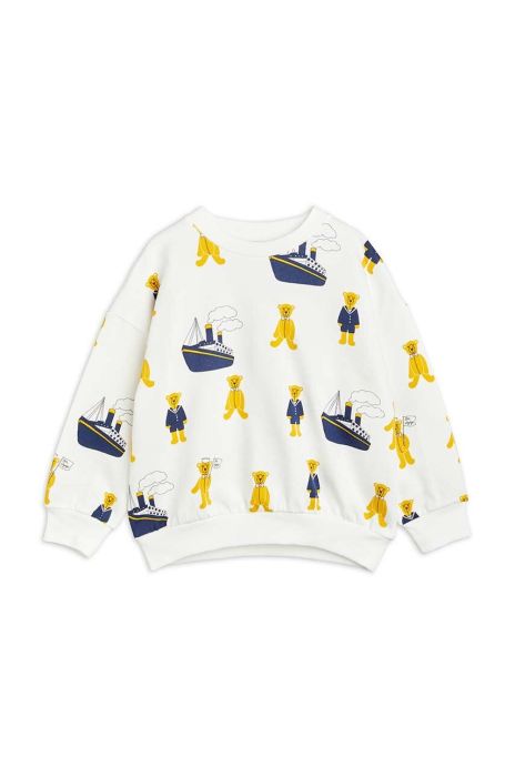 Дитяча бавовняна кофта Mini Rodini колір білий візерунок (3268721) Дитяча бавовняна кофта Mini Rodini колір білий візерунок (3268721)