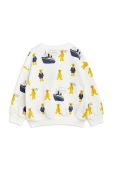 Дитяча бавовняна кофта Mini Rodini колір білий візерунок (3268721) Дитяча бавовняна кофта Mini Rodini колір білий візерунок (3268721)