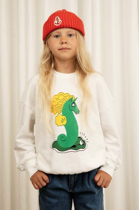 Дитяча бавовняна кофта Mini Rodini колір білий з принтом (3268785) Дитяча бавовняна кофта Mini Rodini колір білий з принтом (3268785)