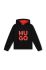 Дитяча кофта HUGO колір чорний з капюшоном з принтом (3453591)