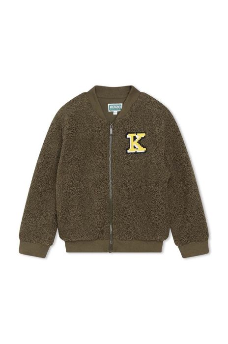 Дитяча кофта Kenzo Kids колір зелений з аплікацією (3441558) Дитяча кофта Kenzo Kids колір зелений з аплікацією (3441558)