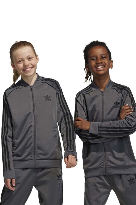 Дитяча кофта adidas Originals колір сірий з аплікацією (3359853)