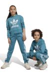 Дитяча кофта adidas Originals колір бірюзовий з капюшоном з принтом Дитяча кофта adidas Originals колір бірюзовий з капюшоном з принтом