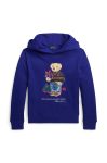 Дитяча кофта Polo Ralph Lauren з капюшоном з принтом колір блакитний (3637944)