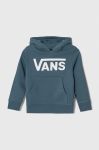 Дитяча кофта Vans BY VANS CLASSIC PO KIDS VN0A49MUJCN1 з капюшоном з принтом колір блакитний