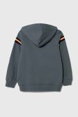 Дитяча бавовняна кофта United Colors of Benetton колір сірий з капюшоном візерунок (3393809) Дитяча бавовняна кофта United Colors of Benetton колір сірий з капюшоном візерунок (3393809)