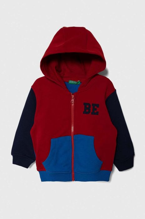 Дитяча бавовняна кофта United Colors of Benetton з капюшоном візерунок колір барвистий (3388205) Дитяча бавовняна кофта United Colors of Benetton з капюшоном візерунок колір барвистий (3388205)