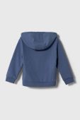 Дитяча кофта United Colors of Benetton з капюшоном з принтом колір блакитний (3390678)