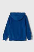 Дитяча кофта United Colors of Benetton з капюшоном однотонна колір блакитний (3473431)