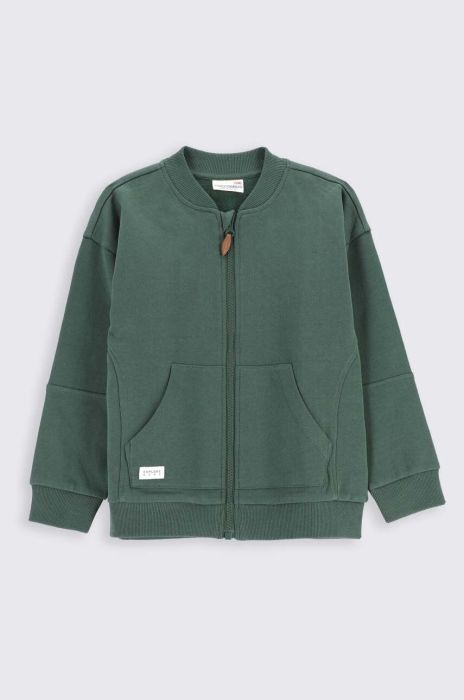 Дитяча кофта Coccodrillo колір зелений з принтом