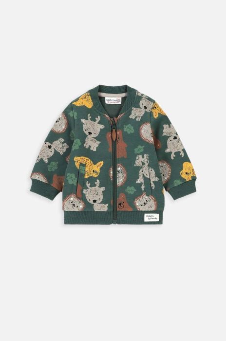 Кофта для немовлят Coccodrillo колір зелений візерунок Кофта для немовлят Coccodrillo колір зелений візерунок