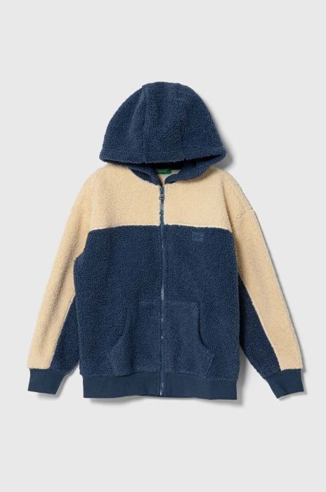 Дитяча кофта United Colors of Benetton з капюшоном візерунок колір блакитний (3650387) Дитяча кофта United Colors of Benetton з капюшоном візерунок колір блакитний (3650387)