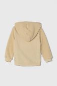 Дитяча кофта United Colors of Benetton колір бежевий з капюшоном з аплікацією Дитяча кофта United Colors of Benetton колір бежевий з капюшоном з аплікацією