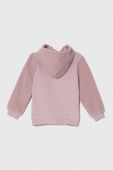Дитяча кофта United Colors of Benetton колір фіолетовий з капюшоном з аплікацією (3650416)