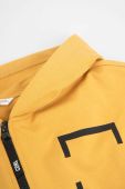 Дитяча бавовняна кофта Coccodrillo колір жовтий з капюшоном однотонна