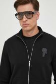 Кофта Karl Lagerfeld чоловіча колір чорний однотонна