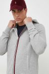 Кофта Tommy Hilfiger чоловіча колір сірий з капюшоном однотонна (3321748) Кофта Tommy Hilfiger чоловіча колір сірий з капюшоном однотонна (3321748)