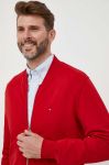 Кофта Tommy Hilfiger чоловіча колір червоний однотонна Кофта Tommy Hilfiger чоловіча колір червоний однотонна