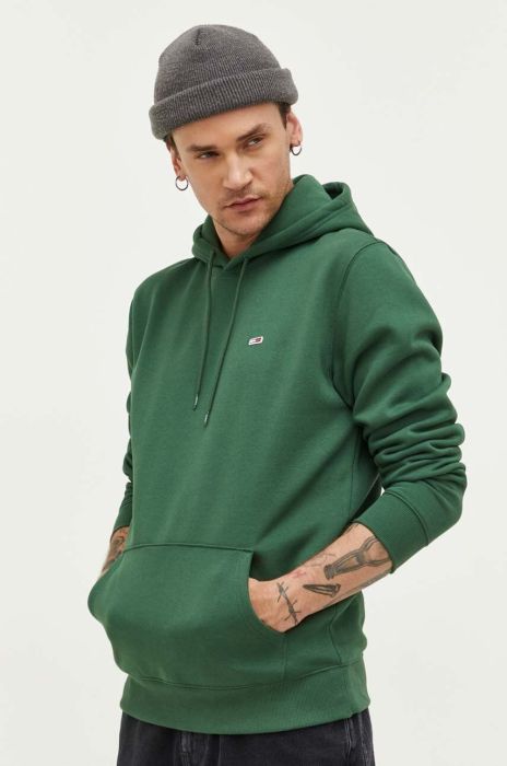 Кофта Tommy Jeans чоловіча колір зелений з капюшоном однотонна (3283988) Кофта Tommy Jeans чоловіча колір зелений з капюшоном однотонна (3283988)