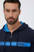 Бавовняна кофта BOSS чоловіча з капюшоном з принтом колір темно-синій (3353886) Бавовняна кофта BOSS чоловіча з капюшоном з принтом колір темно-синій (3353886)