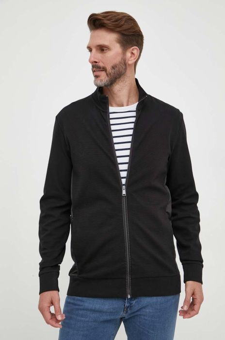 Кофта BOSS чоловіча колір чорний однотонна (3359875) Кофта BOSS чоловіча колір чорний однотонна (3359875)