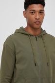 Бавовняна кофта HUGO чоловіча колір зелений з капюшоном з принтом (3383226) Бавовняна кофта HUGO чоловіча колір зелений з капюшоном з принтом (3383226)