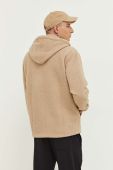 Кофта Quiksilver чоловіча колір бежевий з капюшоном однотонна