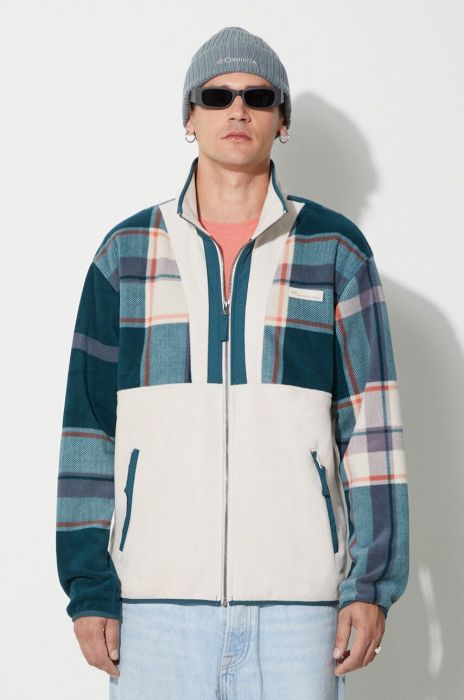 Флісова кофта Columbia колір бежевий візерунок (3485444) Флісова кофта Columbia колір бежевий візерунок (3485444)