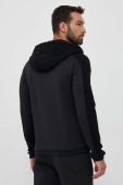 Кофта EA7 Emporio Armani чоловіча колір чорний з капюшоном однотонна (3407339)