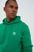 Кофта adidas Originals чоловіча колір зелений з капюшоном однотонна (3385718)