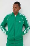 Кофта adidas Originals чоловіча колір зелений з аплікацією Кофта adidas Originals чоловіча колір зелений з аплікацією