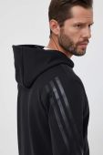 Кофта adidas чоловіча колір чорний з капюшоном однотонна (3332718)